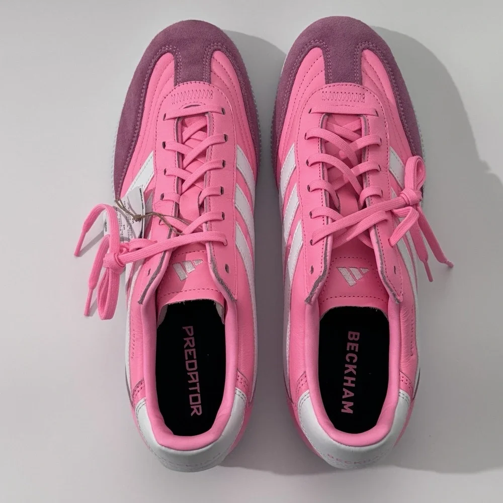 adidas Predator Freestyle Indoor Soccer David Beckham Men's 12 Pink Sneakers